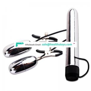 7 Frequences Adult Powerful Flirting Massager Electric Vibrating Bullets Stimulating Nipple Clamps With Massager
