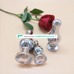 Advance Stimulating Adult Fun Anal Toy Alloy Silver Beautiful Gourd Shape 13 Colors Jewelry Butt Stopper Expand Long Anal Plug
