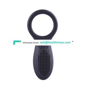 CE Certification Remote Control Soft Silicone Cock Ring Adjustable Black Penis Sleeve For Men