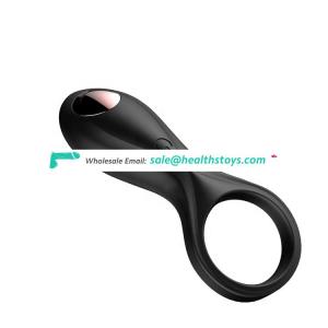 CE certification private label soft silicone penis vibrator ring for men penis sleeve black