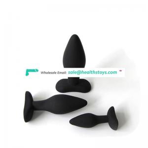 Canvor Medical Silicone Popular 3 Different Size Black Color Butt Plug