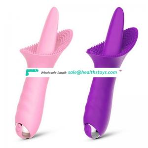 Clitoral Vibrator Tongue Vibrator Stimulator Soft Cunnilingus Licking Clit Tickler Adult Sex Toys for Female Nipple Oral Sex