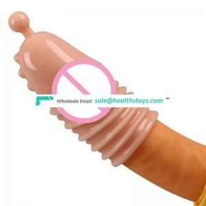 Condom Extended Realistic Soft Silicone Penis Enlarger Sleeve for Men