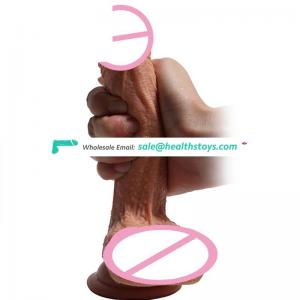 Dual Layer Silicone 18CM Huge Soft Flexible Dildo for Women