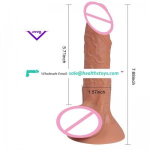 Fitch Double hardness silicone dildo penis enlargement cream vagina and penis sex
