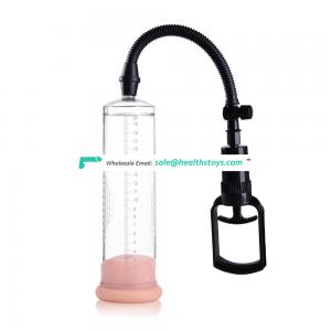 High quality hand silicone sleeve penis pump vacuum enlarger penis size pump