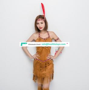 Khaki Role Play Wild Man Indian Tribal Costume