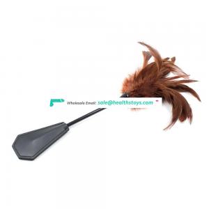 Love Flirting Special Feather Tickler Whip With Leather Slapper Hand Spanking Paddle