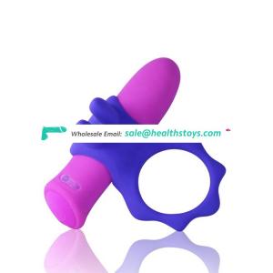 New Arrival Private Pleasure Waterproof Male Wearable Silicone Micro Sex Toys Finger Penis Ring Vibrator