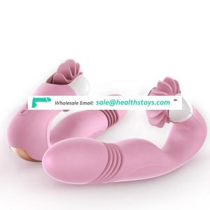 Popular Novelty Private Pleaure Waterproof Sex Tools Dildo Massage Handle Electric Tongue Toy