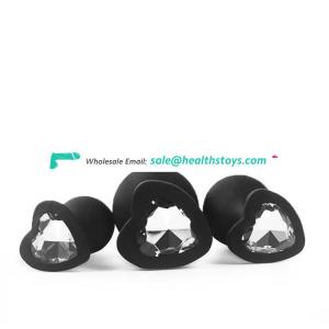 Popular novelty private pleasure custom logo waterproof silicone jewelry tools anal toy diamond vibrator