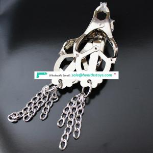 Powerful Charming Erotic Slave Game Toy Stainless Steel Nipple Clamps Breast Clamps Vagina Clip Clitoris Clip