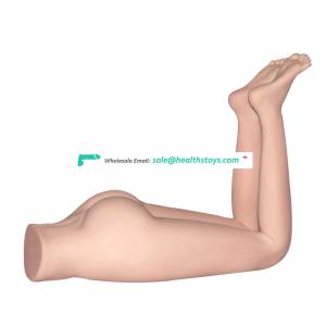 Real Young Women Vagina  sex 75cm Realistic half body Silicone Leg Sex Doll