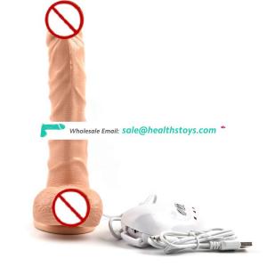 Remote controlled thrusting dildo vibrating pen dildo for women