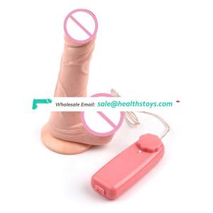 Soft artificial rubber penis silicone make vibrating dildo for women
