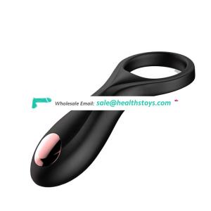 Wholesale Waterproof Mini Soft Silicone Penis Sleeve Black Rechargeable Penis Cock Ring