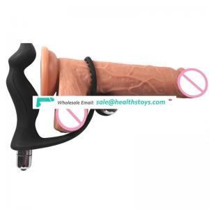 XISE hot selling prostate massager anal butt plug with vibration cock ring