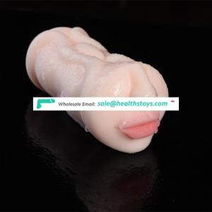 amazing TPE sex toys male masturbator with deep throat