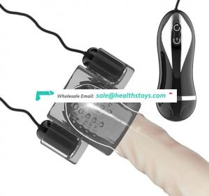 high quality dual motors glans sleeve vibration penis massage toy sex for man