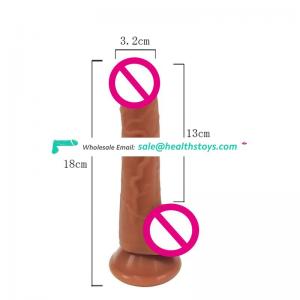 huge full silicone realistic dildo with strong sucker women sex toy