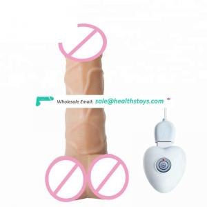 phthalate free realistic multiple vibrating silicone penis massager for women video vagina masturbation