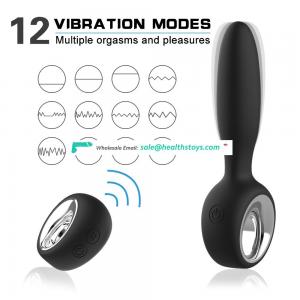 100% waterproof rechargeable 12 12 powerful function of vibration electric shock anal plug