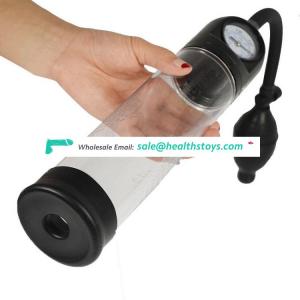 2018 Best Selling manual manometer vacuume rection penis enlargement penis pump device