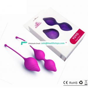 Amazon top selling cheap kegel balls set 100% safe easy operate and useful ben wa ball for women vagina tighten