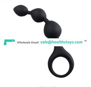 Black silicone ass anal plug for male female ,Penis Anal Bead expand anal plugs