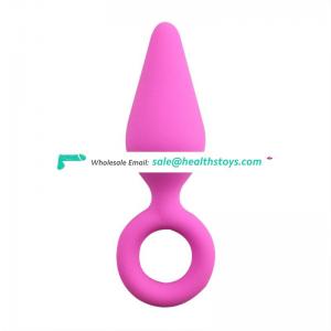 Black silicone butt plug for beginner sex toys anal toys for men