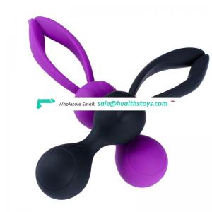 Cheap Newest Long Rabbit Ear Silicone Kegel Ball For Women Vaginal Exercise Sex Toy Hot Selling