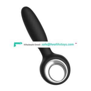 Cheap silicone waterproof vibrator anal butt plug remote anal toy anus stimulator