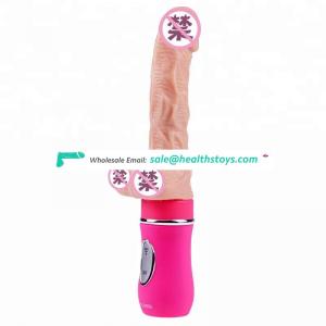 Expansion Automatic Thrusting Heating Realistic Silicone Dildo Vibrator Women Sex Toy