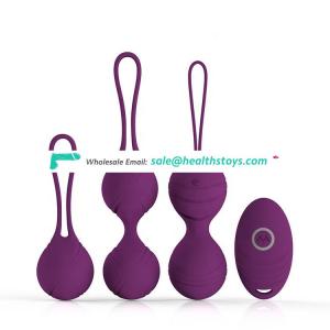 Factory Direct Sale Waterproof Vibrating 3 Kits Love Eggs Kegel Ball Silicone Women Sex Toys