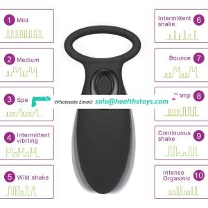 Hot Selling Ring Vibrator Waterproof Rechargeable Penis Ring Vibrator for male