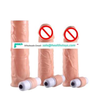 Hot sell enlarge penis Sleeve Extender Cock condom for Men Delay Realistic