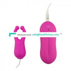 Medical Silicone Lady Sex Product Remote Control Vibrator With Clamp