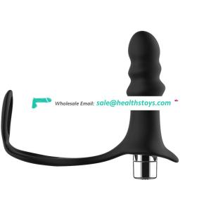 Multi functions prostata massager anal sex toy silicon cock ring