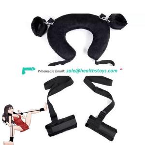 Pillow Protect Neck Open Leg Bind Belt Bed Slave Restraints Handcuffs Kit Sex Bondage Toys Adult Products