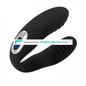 Rechargeable Silicone Waterproof Massager U Type 10 Bands Double-Headed Massager