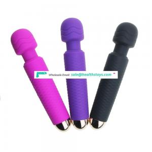 Silicone Wand Massager Vibrator for Woman USB Rechargeable AV Vibrator