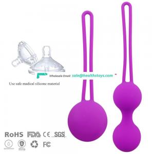 Top Selling Full Silicone Kegel Exercise Weights Ben Wa Ball for Women Lady