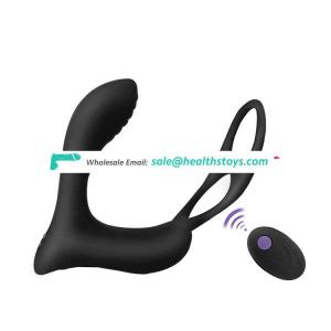 Usb Recharging10 Modes Electric Anal Vibrator Prostate Massager  with Delay Ejaculation Cock Ring by remote controle