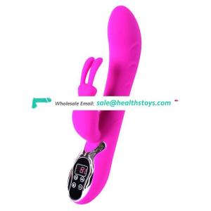 Waterproof double head vibrator USB charger rabbit vibrator wand sex toy for women