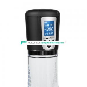 Wholesale newest rechargeable automatic blue lcd penis pump