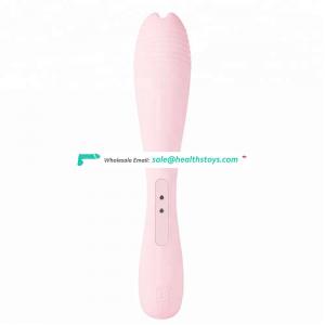 double-end vibrator Cordless rechargeable powerful female masturbation devices