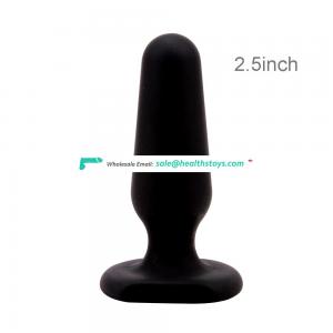 hot sale full silicone 2.5in small size anal plug butt plug anal sex toys for gay adult